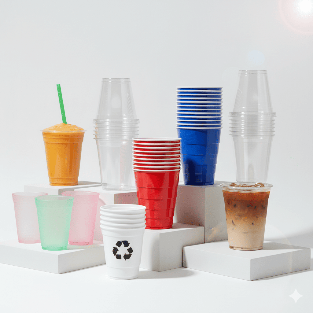 الأكواب البلاستيكية